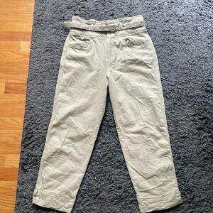 Gap high rise chino with belt in size 6